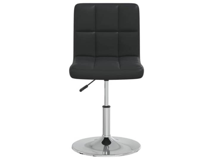 POUFGDR Esszimmerstuhl, Kunstleder, drehbar, verstellbar, Schwarz Basis aus verchromtem Stahl, höhenverstellbar, Gashebemechanismus, bequemer Sitz