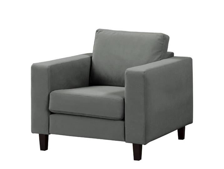 Fauteuil Gris Velours Vaia 94 x 86 x 90cm