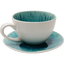 KARE DESIGN Kaffeetasse Azur 2tlg. Steingut Blau