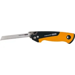 Fiskars, Handsäge, Pro Kompakte Klappsäge, Inkl. 2 Sägeblättern, Sägeblattlänge: 15 cm, 13 TPI und 24 TPI, Schw