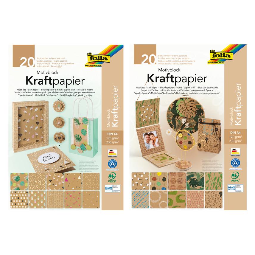 Folia Kraftpapier Motivblock (230 g/m², 1x) (48898)