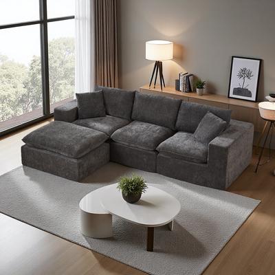 Chenille Modern Cloud Sectional Sofa with Freely Combinable Design
