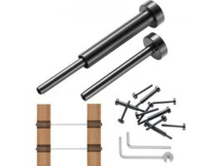 VEVOR 30er-Pack unsichtbares Kabelgeländer-Set, T316 Edelstahl 1/8 unsichtbare Aufnahme und Gesenkbolzenende für Kabelgeländer, Gesenkspanner 1/8 für Holz-/Metallpfosten, Kabelgeländer-Hardware, sch