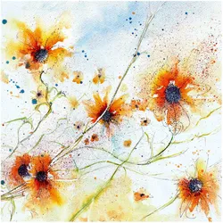 FOTOTAPETE Painted Flowers 288/288 cm