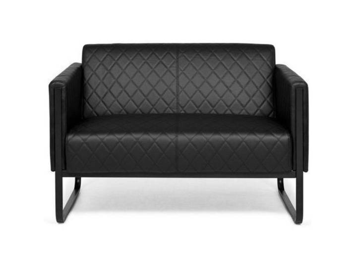 Canapé lounge - hjh OFFICE - ARUBA BLACK - Noir - similicuir