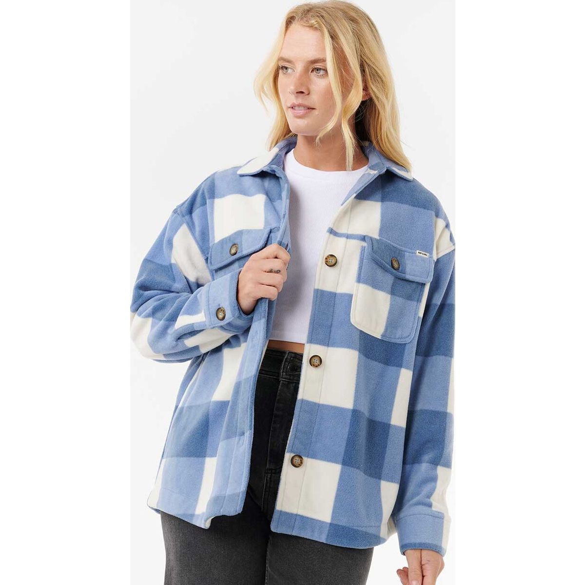 RipCurl Neon Isles Fleece Long Sleeve Shirt blue (0070) 2XS 05QWSH_0070_2XS