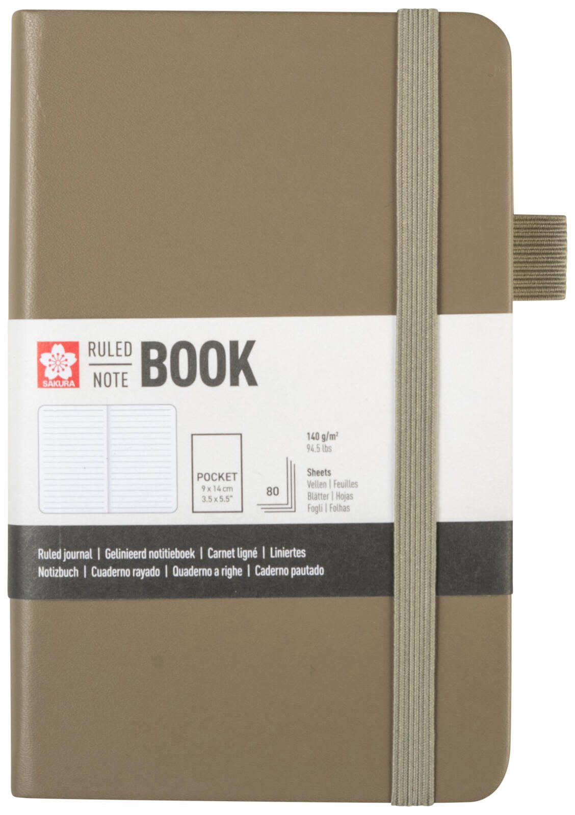 Sakura Notizbuch ca. DIN A7 liniert, schlacke 94147001
