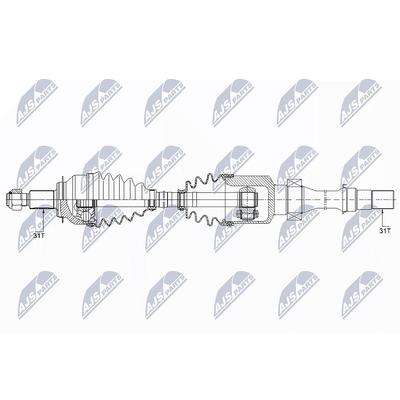 Nty Antriebswelle [Hersteller-Nr. NPW-MZ-041] für Mazda