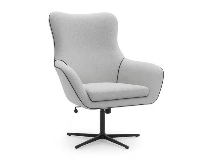 Sepro Meble Sessel Hellgrau Lisa Drehbar Verstellbare Rückenlehne, Grau, 88x110x106 cm, Wohnzimmer, Sessel, Polstersessel
