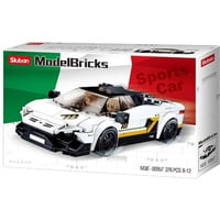 ModelBricks Weißer italienischer Sportwagen, Konstruktionsspielzeug
