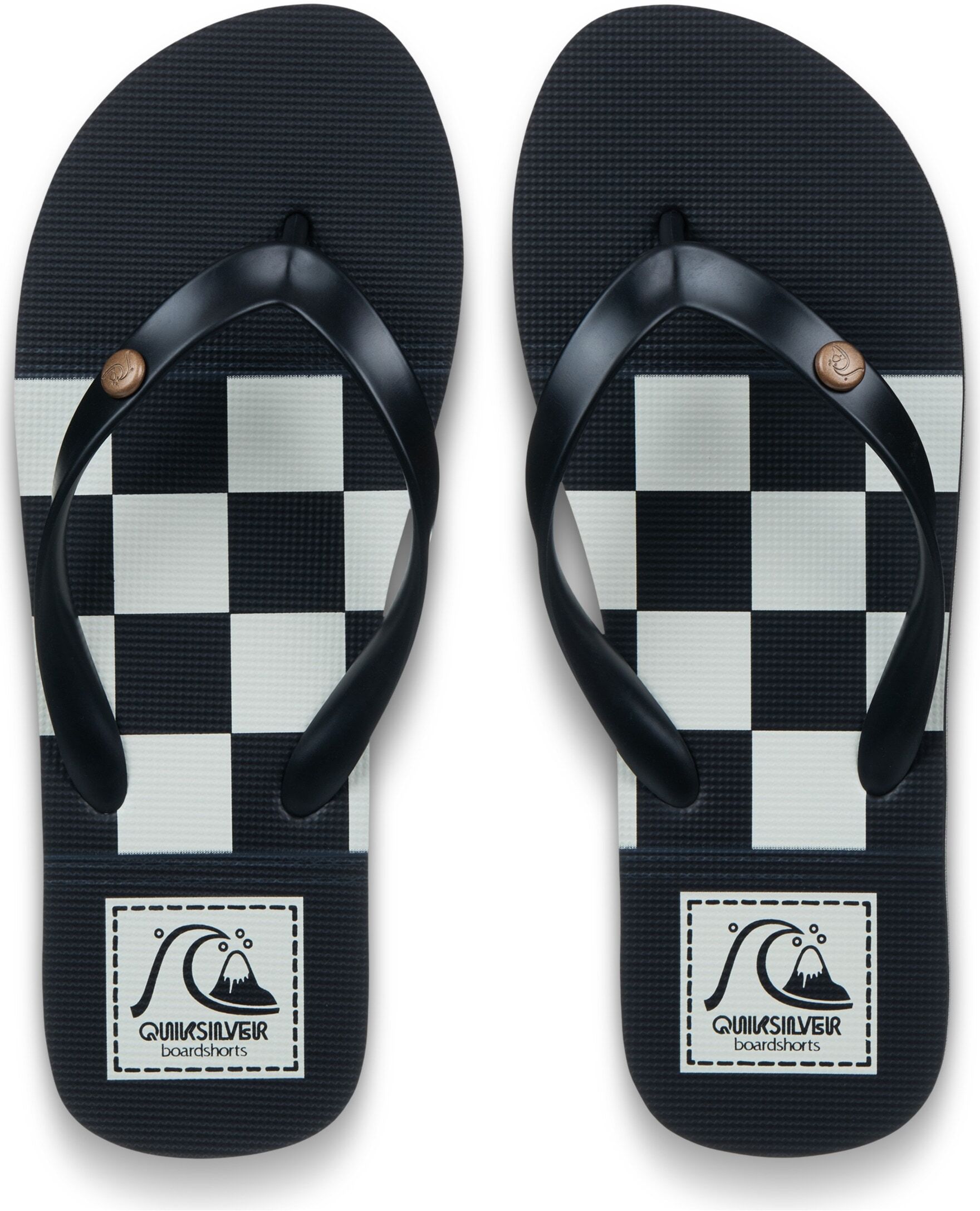 Zehentrenner QUIKSILVER "MOLOKAI ORIGINALS", Herren, Gr. 44, schwarz-weiss (schwarz), Synthetik, Schuhe Zehentrenner, Sommerschuhe schwarz 44