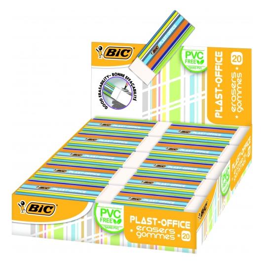 Bic Radiergummi Plastoffice Im Paket zu 20 Stück 388529 (927867)