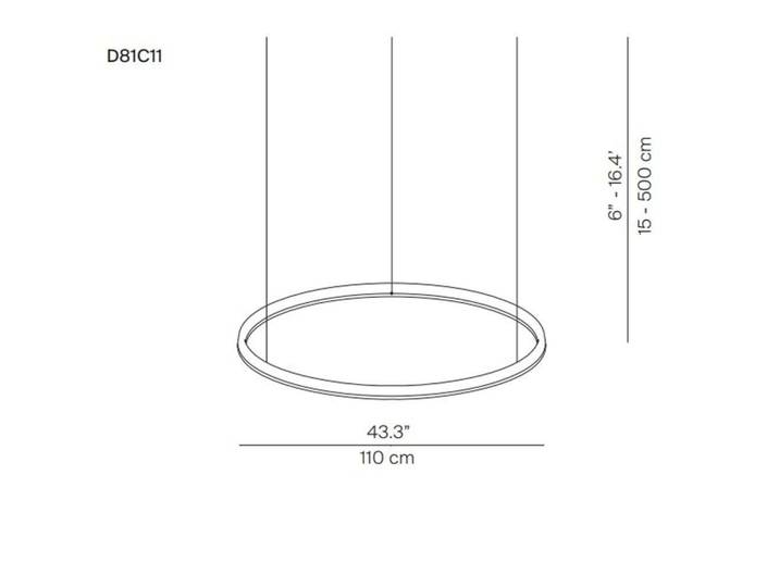Compendium Circle LED Pendelleuchte Ø110 Black - Luceplan - Esszimmer - Aluminium - Einflammig