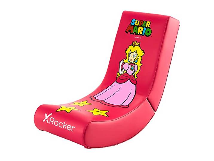 X-Rocker Rocker Nintendo Super Mario Floor Rocker Gaming Sessel für Kinder Prinzessin Peach Design, BM8568