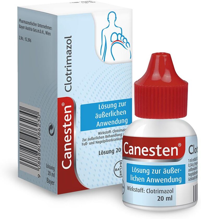 Canesten® Clotrimazol Lösung zur Behandlung von Haut-, Fuß- und Nagelpilz 20 ml 20 ml Lösung