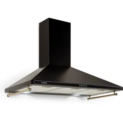 Victoria 90 Dunstabzugshaube 90cm Retro-Design 644,5m3/h 2 LED-Lampen Schwarz