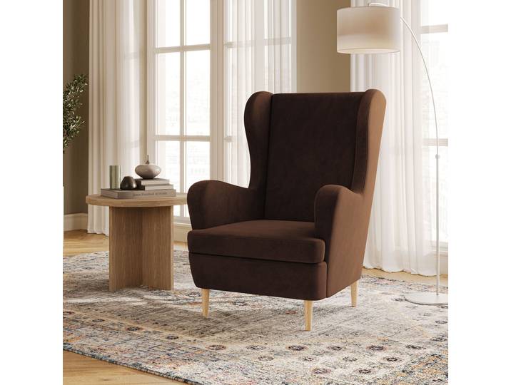 Masseno Polstersessel VOGERA, Modern Loungesessel ergonomisch, Braun