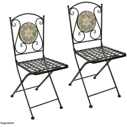 HTI-Living, Gartenstühle, Metallstuhl 2er Set Marokko