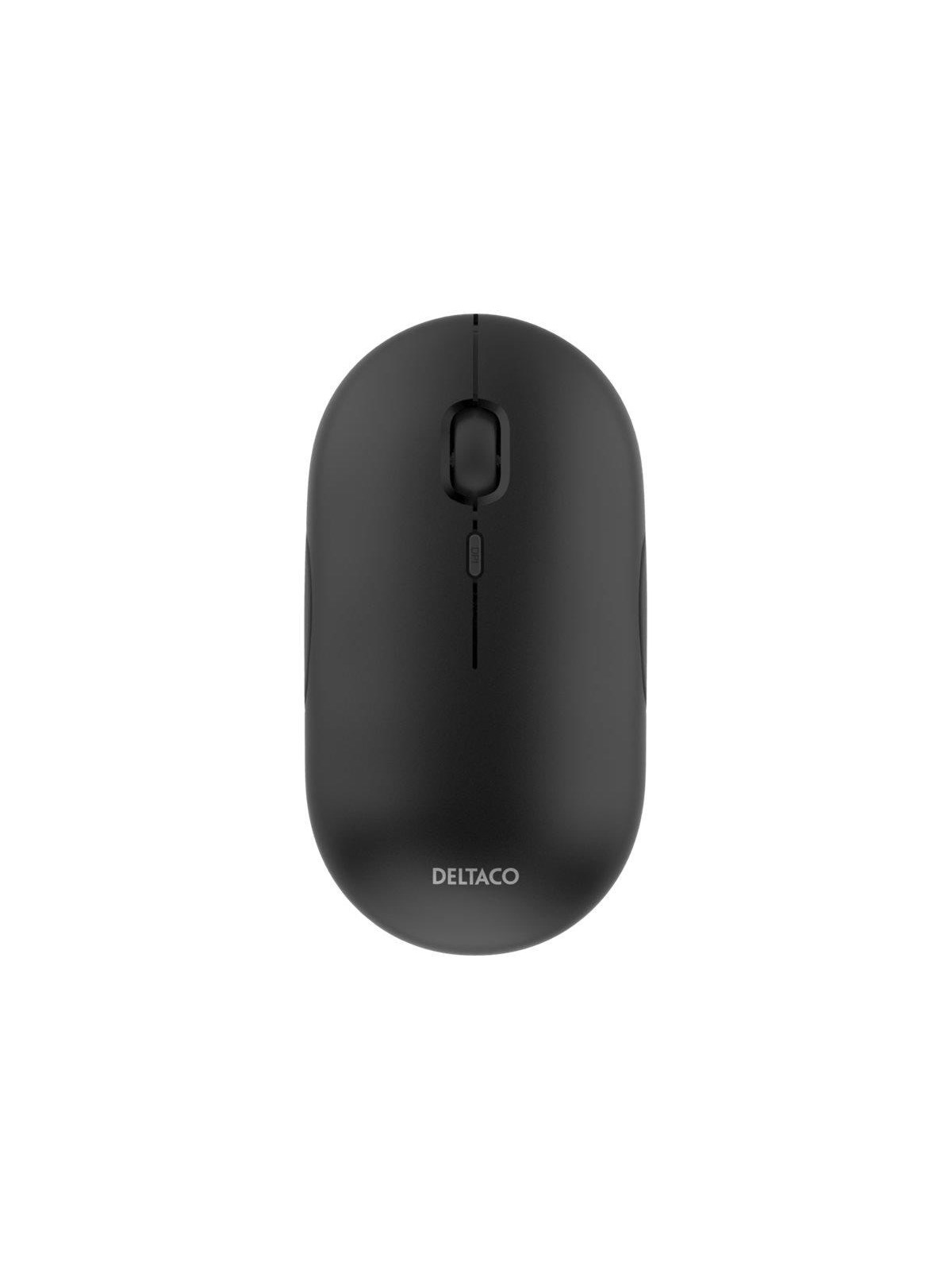 Deltaco Wireless Flat Silent Mouse - Maus (Grau)