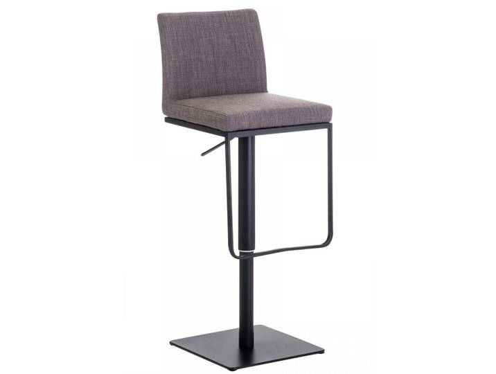 CLP Barhocker Stoff Grau, Metall, 42x86x44 cm, Esszimmer, Barmöbel, Barhocker