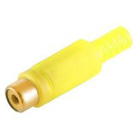 SCONN Cinchconnector geel met vergulde contacten