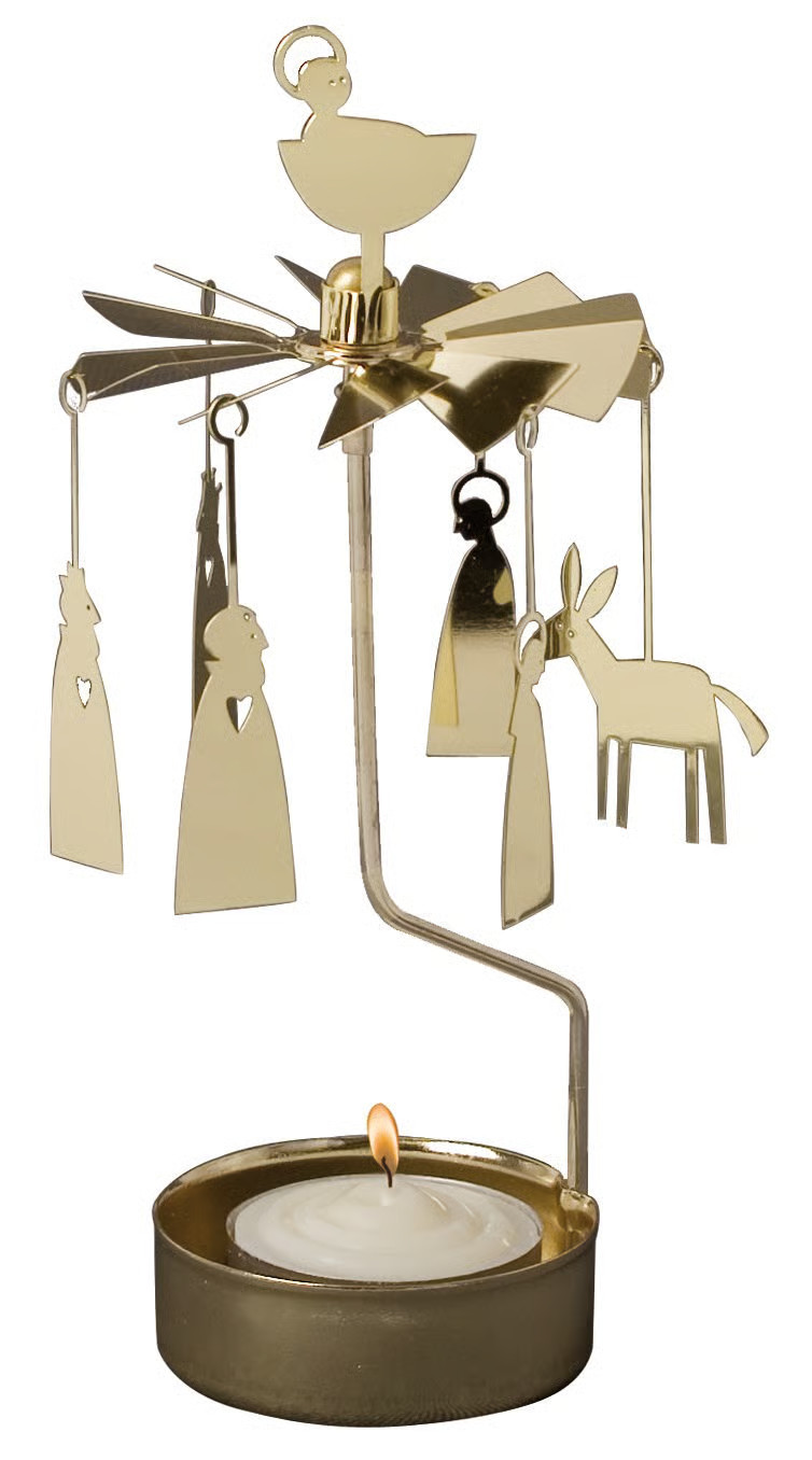 Pluto Design Rotary kaarsenhouder Kerst kribbe - goud