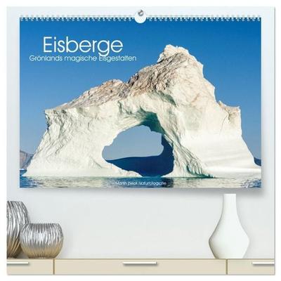 Eisberge - Grönlands magische Eisgestalten (hochwertiger Premium Wandkalender 2027 DIN A2 quer), Kunstdruck in Hochglanz