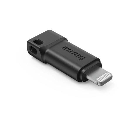 Hama 201734 Stecker Lightning auf USB C Buchse (Schwarz) 00201734