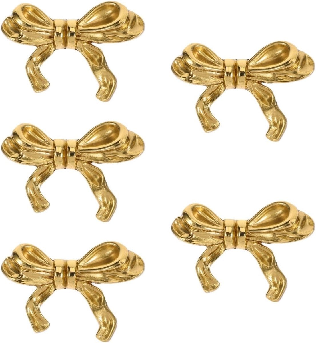 Set van 5 decoratieve messing ladehandgrepen en knoppen voor keuken kasten en meubels