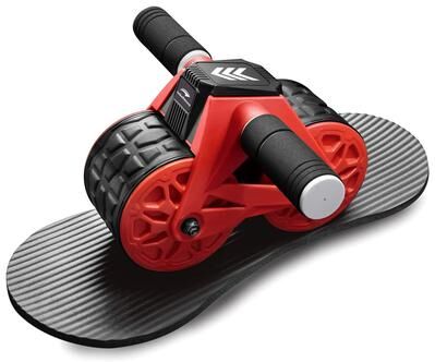 StayWell Ab Wheel Roller Automatic Core Muscle Trainer With Intelligent Display & Knee Pad Mat Ab Wheel Roller Automatic Core Muscle Trainer With Intelligent Display & Knee Pad Mat