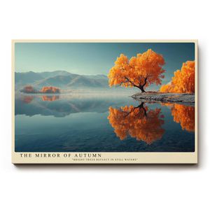 Sinus-Art Wandbild The Mirror of Autumn, Leinwand, Querformat, 120 x 80 cm
