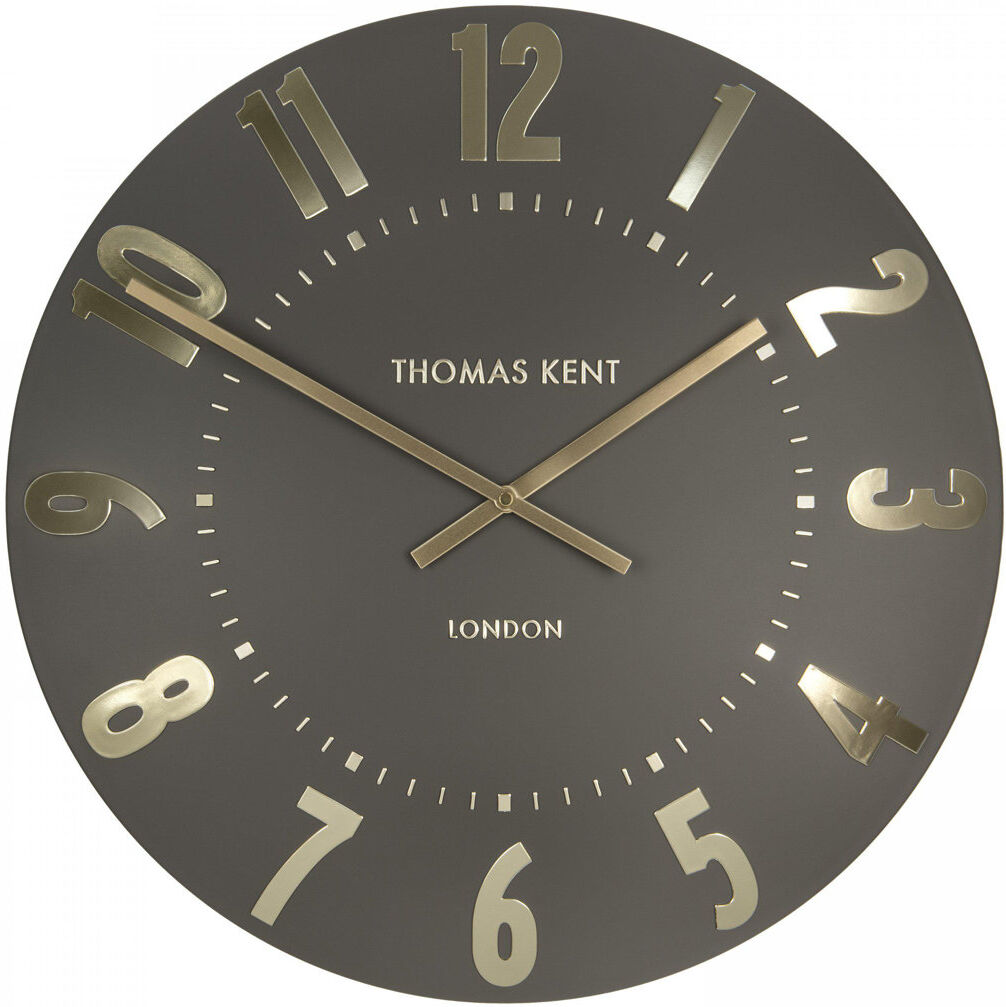 Gallery Direct Numerical Quartz movement / Crystal Tabletop Clock in Brown Brown 51 cm H x 51 cm W x 4 cm D
