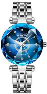 Modern Mode Marketplace 2024 Fashion Watches For Women Ladies Luxury Wristwatch New Look Valentines Da silver Blue