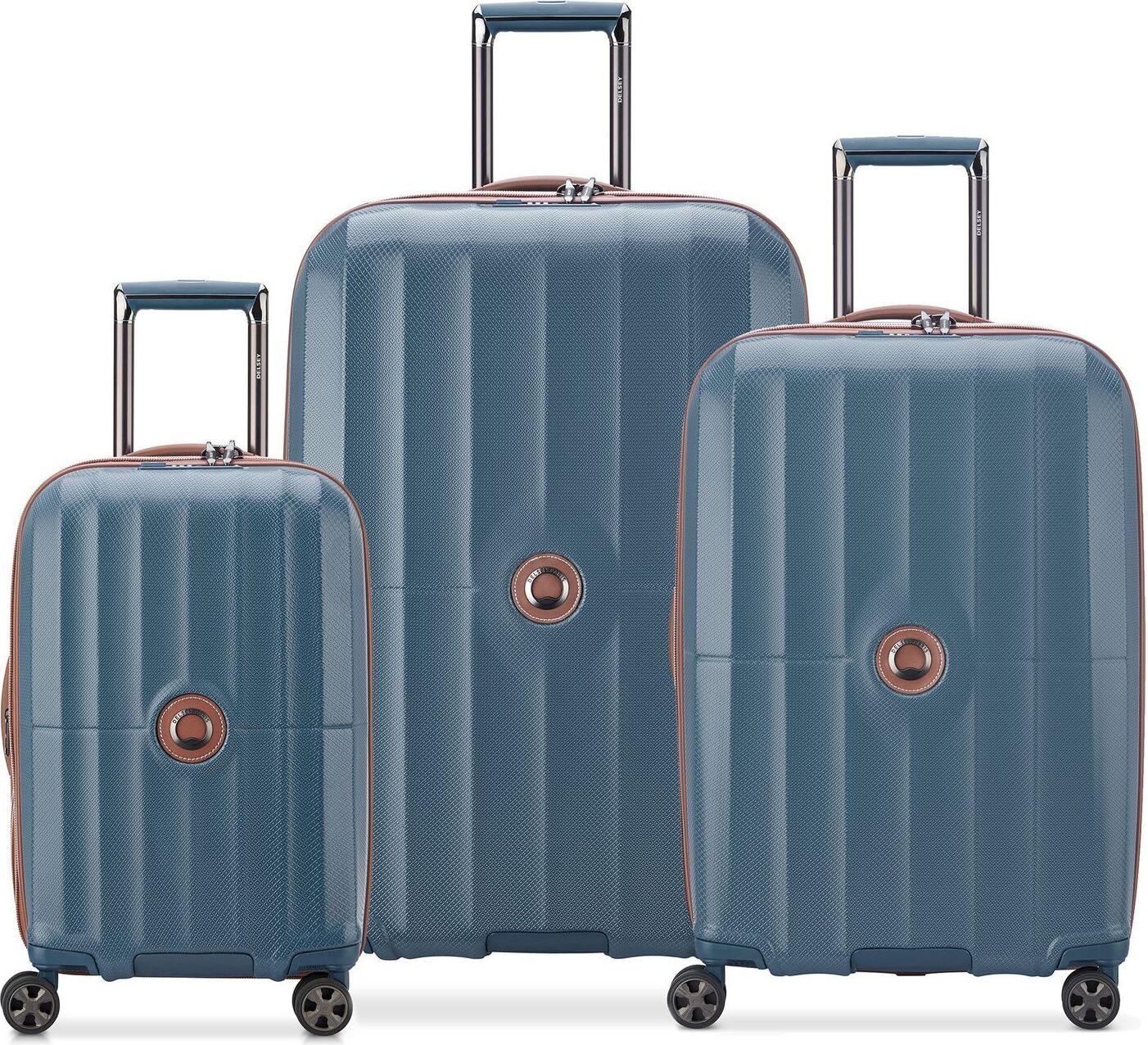 DELSEY PARIS Carrousel Expandable 4 Double Rolls Trolley L / M / S L Ultramarine Blue blau 76cm