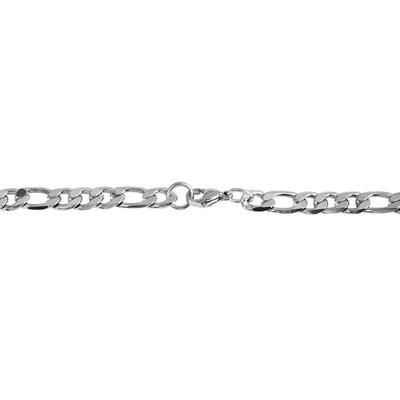 Kette ohne Anhänger ADELIA´S "Halskette – Figarokette aus Edelstahl" Gr. 75, silber, Halsketten, Damen, 75, Edelstahl, Ideal als Geschenk zum einfach so