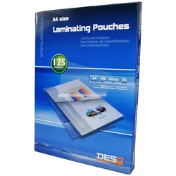 Desq, Laminierfolie, Lamineerhoezen A4 125 Mic Glanzend 25 PCs 216 X 303 mm (A4, 25 Stk., 125 μm)