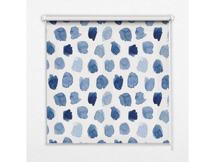 Tulup Innenrollo - Fensterrollo - Rollo - 100x100 cm - Blaue Flecken, Kunststoff, Quadratisch, 100x100x0.5 cm, Heimtextilien, Vorhänge, Rollos