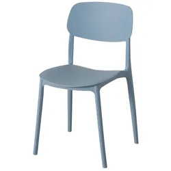 Boltze Stuhl Primus | Robuster Kunststoff-Stuhl Skandi-Stil, 42 x 40 x 79 cm, Blau