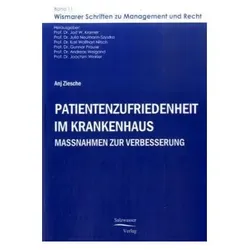 Patientenzufriedenheit im Krankenhaus, Fachbücher von Anja Ziesche