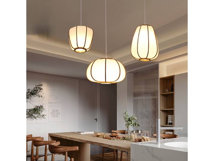 Lampe Suspendue Alberoise en Bambou, Luminaire Décoratif d'Nik, Idéal pour un Salon de Thé, un Restaurant ou un hypothécaire ami