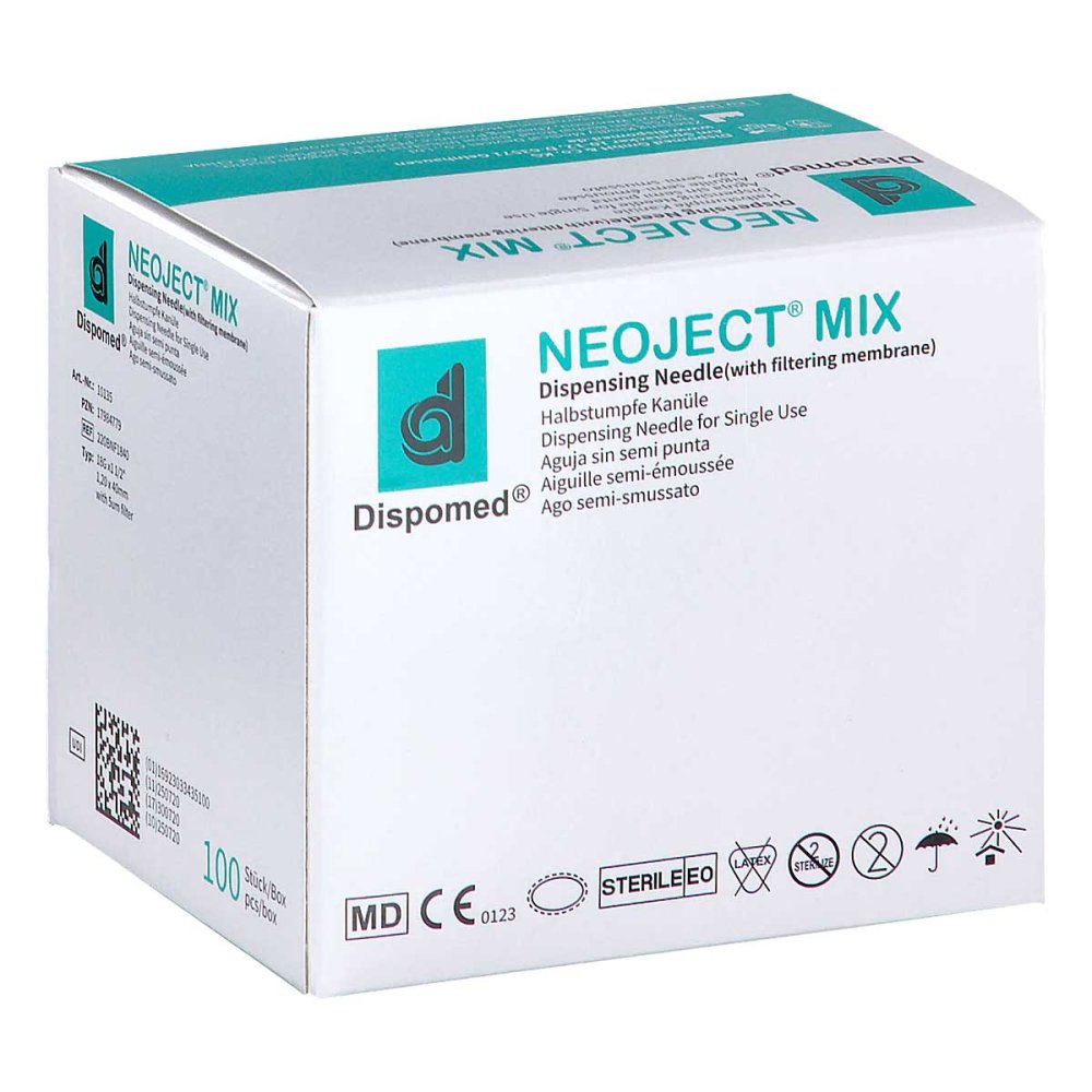 DISPOMED GmbH & Co. KG Neoject Aufziehkanülen Stumpf 18 Gx1 1/2 M.filter 17984779