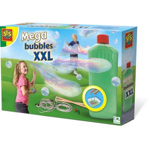 SES Seifenblasen-Set 02252 Mega Bubbles XXL, inkl. 750ml Flüssigkeit, für XXL-Seifenblasen