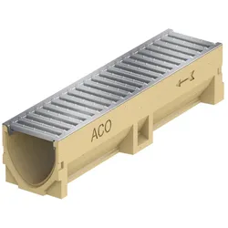 ACO Self® Euroline Entwässerungsrinne inkl. verzinktem Stegrost 0.5 m
