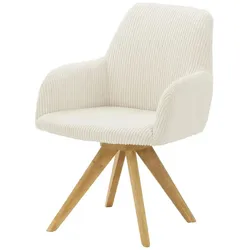 smart Cord-Armlehnstuhl drehbar Frederik , beige , Maße (cm): B: 59 H: 87 T: 66.0