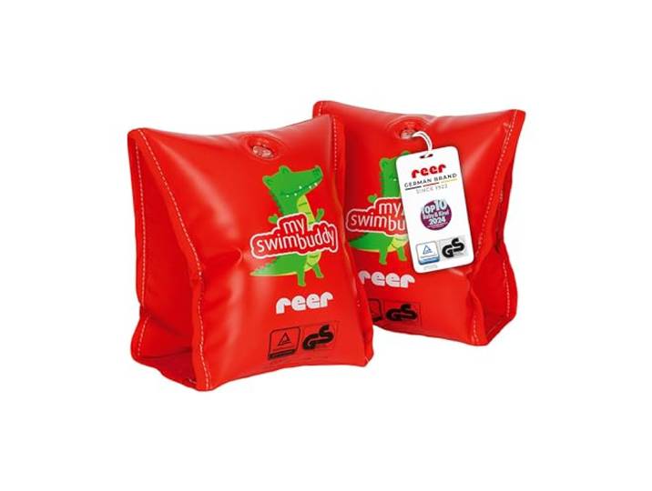 reer myswimbuddy Schwimmflügel Schwimmhilfe für Babys und Kleinkinder Extraweicher Stoffeinsatz Sicher Schwimmen Lernen 11-30kg