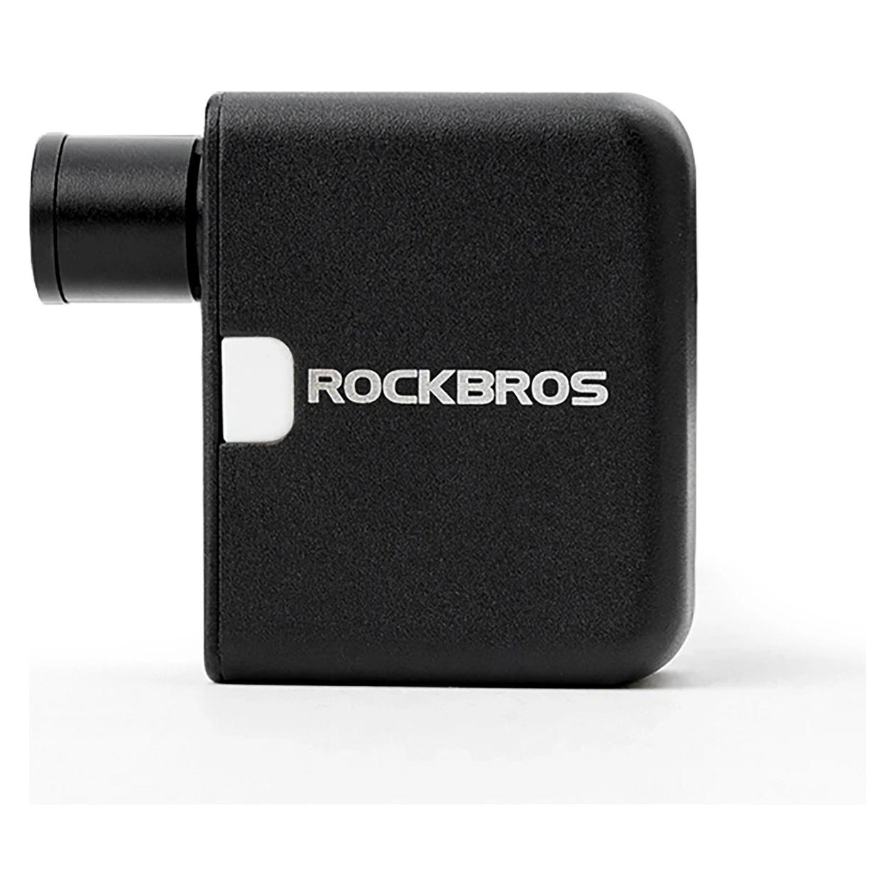 Rockbros 42320008001 Mini-Elektro-Fahrradpumpe für Schrader-/Presta-Ventile 100 PSI - Schwarz (1701423730)