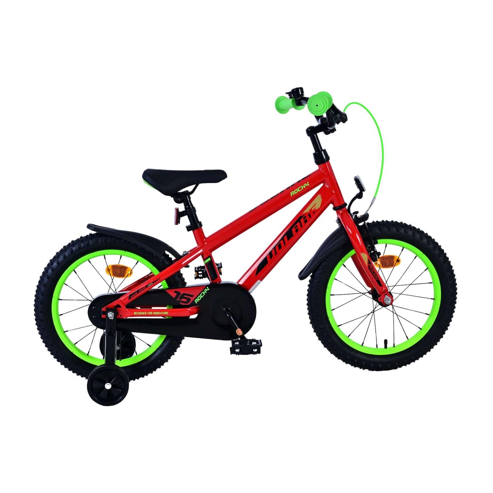 Volare Kinderfahrrad Rocky für Jungen 16 Zoll Kinderrad in Rot