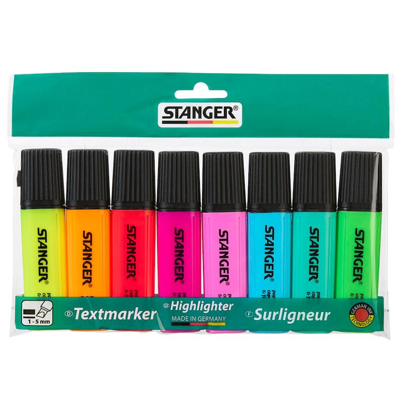 STANGER Textmarker, farbsortiert 180007000