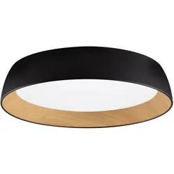 Nova Luce 9030505 SIGI Deckenleuchte Schwarz/Holz