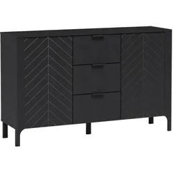 SIDEBOARD Lume mit 3 Schubladen und 2 Türen, schwarz